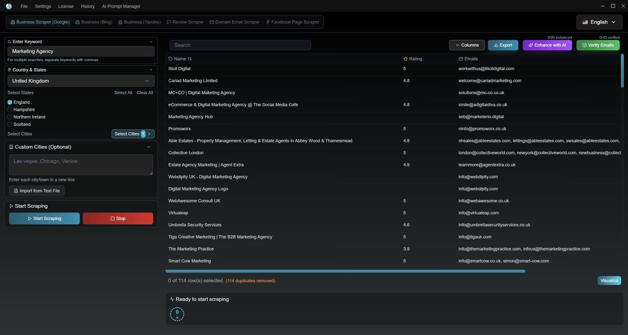Extractor de Google Maps